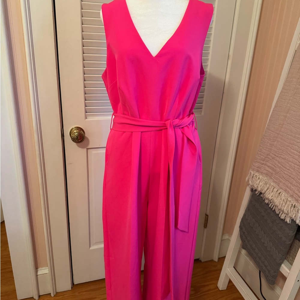 Pink Sleeveless Jumpsuit